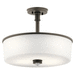 Kichler KK43925OZ Olde Bronze Semi Flush Mount Ceiling Light