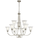 Kichler KK43939NI Brushed Nickel Large Foyer Chandelier