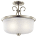 Kichler KK43942NIL18 Brushed Nickel Semi Flush Mount Ceiling Light