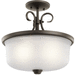 Kichler KK43942OZ Olde Bronze Semi Flush Mount Ceiling Light