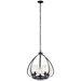 Kichler KK44060BK Black Mini Chandelier