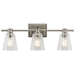 Kichler KK45097NI Brushed Nickel 3 Bulb Bathroom Light