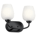 Kichler KK45128BK Black 2 Bulb Bathroom Light