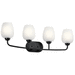 Kichler KK45130BK Black 4 or more Bulb Bathroom Light