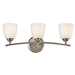 Kichler KK45360BPT Brushed Pewter 3 Bulb Bathroom Light