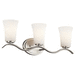 Kichler KK45376NIL18 Brushed Nickel 3 Bulb Bathroom Light