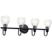 Kichler KK45393BK Black 4 or more Bulb Bathroom Light