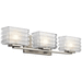 Kichler KK45479NI Brushed Nickel 3 Bulb Bathroom Light