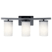 Kichler KK45497BK Black 3 Bulb Bathroom Light