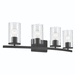 Kichler KK45498BKCLR Black 4 or more Bulb Bathroom Light