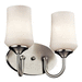 Kichler KK45569NIL18 Brushed Nickel 2 Bulb Bathroom Light