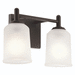 Kichler KK45573BK Black 2 Bulb Bathroom Light