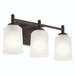 Kichler KK45574BK Black 3 Bulb Bathroom Light