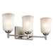 Kichler KK45574NI Brushed Nickel 3 Bulb Bathroom Light