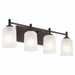 Kichler KK45575BK Black 4 or more Bulb Bathroom Light