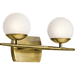 Kichler KK45581NBR Natural Brass 2 Bulb Bathroom Light