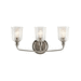 Kichler KK45747CLP Classic Pewter 3 Bulb Bathroom Light