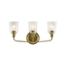 Kichler KK45747NBR Natural Brass 3 Bulb Bathroom Light