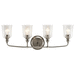 Kichler KK45748CLP Classic Pewter 4 or more Bulb Bathroom Light