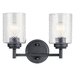 Kichler KK45885BK Black 2 Bulb Bathroom Light