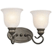 Kichler KK45902OZ Olde Bronze 2 Bulb Bathroom Light