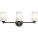 Kichler KK45923OZ Olde Bronze 3 Bulb Bathroom Light