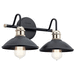 Kichler KK45944BK Black 2 Bulb Bathroom Light