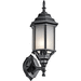 Kichler KK49255BKS Black Outdoor Entrance Wall Light