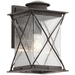 Kichler KK49744WZC Weathered Zinc Outdoor Entrance Wall Light