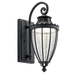 Kichler KK49752BKTLED Textured Black Outdoor Entrance Wall Light