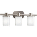 Kichler KK5053NI Brushed Nickel 3 Bulb Bathroom Light