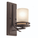 Kichler KK5076OZ Olde Bronze 1 Bulb Wall Sconce