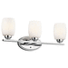 Kichler KK5098CH Chrome 3 Bulb Bathroom Light