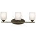 Kichler KK5098OZS Olde Bronze 3 Bulb Bathroom Light