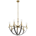 Kichler KK52016NBR Natural Brass Large Foyer Chandelier