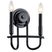 Kichler KK52308BK Black Multi Bulb Wall Sconce