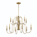 Kichler KK52472NBR Natural Brass Large Foyer Chandelier