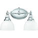 Kichler KK5368CH Chrome 2 Bulb Bathroom Light