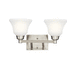 Kichler KK5389NIL18 Brushed Nickel 2 Bulb Bathroom Light