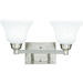 Kichler KK5389NI Brushed Nickel 2 Bulb Bathroom Light