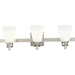 Kichler KK5403NI Brushed Nickel 3 Bulb Bathroom Light