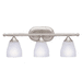 Kichler KK5448NI Brushed Nickel 3 Bulb Bathroom Light