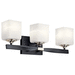 Kichler KK55002BK Black 3 Bulb Bathroom Light