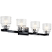 Kichler KK55013BK Black 4 or more Bulb Bathroom Light