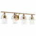 Kichler KK55080NBR Brushed Brass 4 or more Bulb Bathroom Light