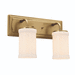 Kichler KK55130NBR Natural Brass 2 Bulb Bathroom Light