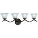 Kichler KK6324TZ Tannery Bronze 4 or more Bulb Bathroom Light