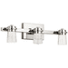 Elan E85070PN Polished Nickel 3 Bulb Bathroom Light