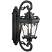 Kichler KK9359BKT Textured Black Outdoor Entrance Wall Light