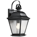 Kichler KK9709BK Painted Black Outdoor Entrance Wall Light